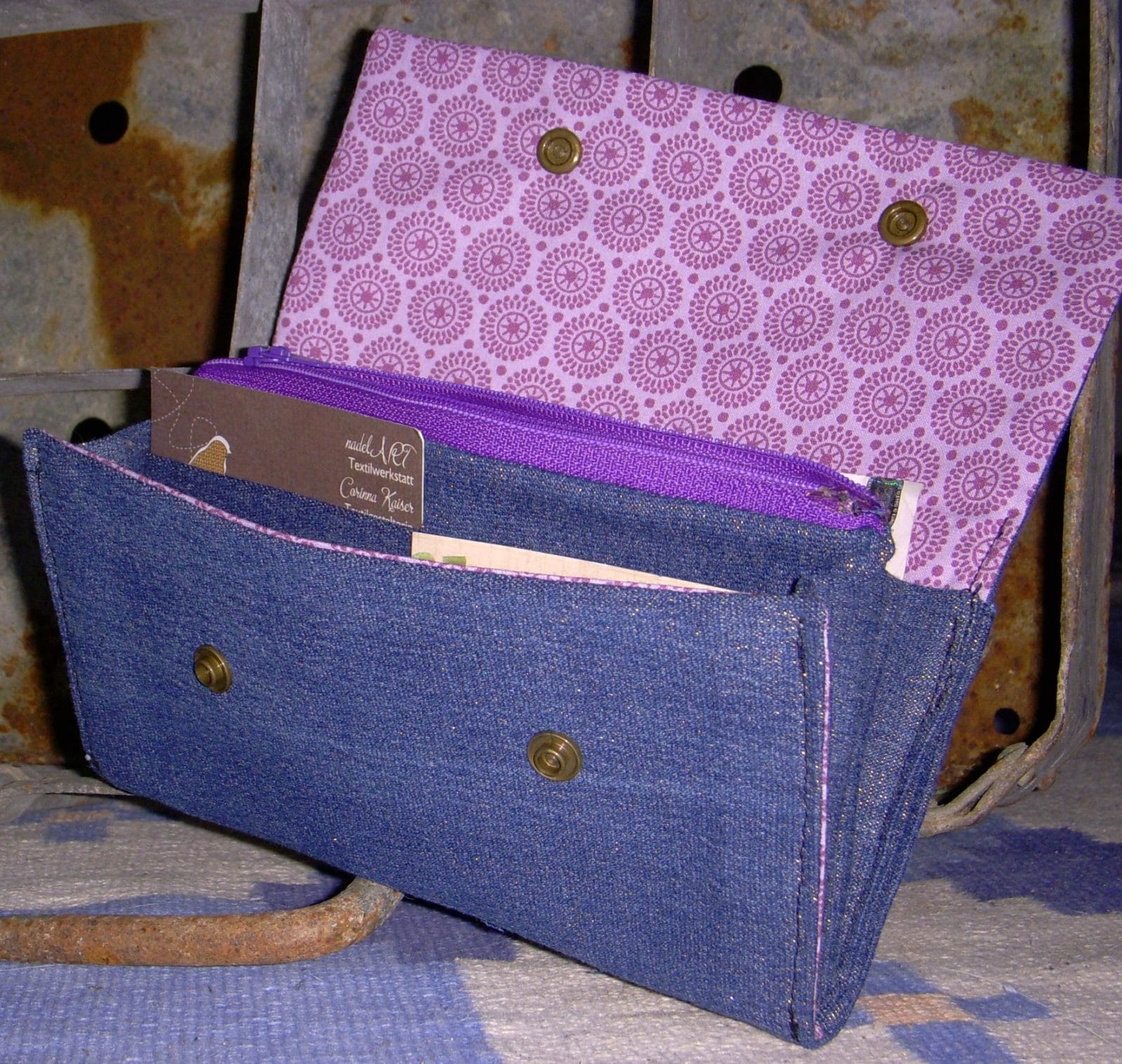 Geburtstag-Upcycling-Jeans-Portemonnaie