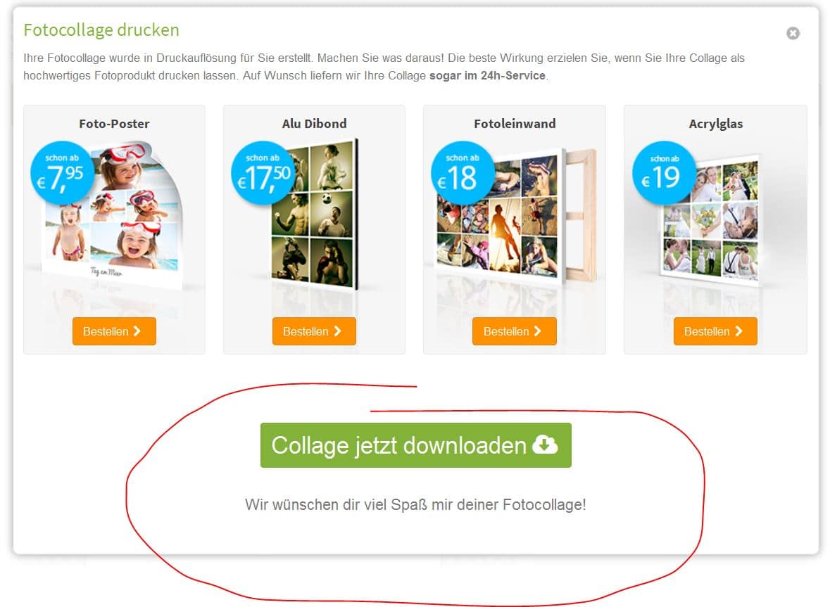 Online Fotocollage erstellen: 5 Minuten