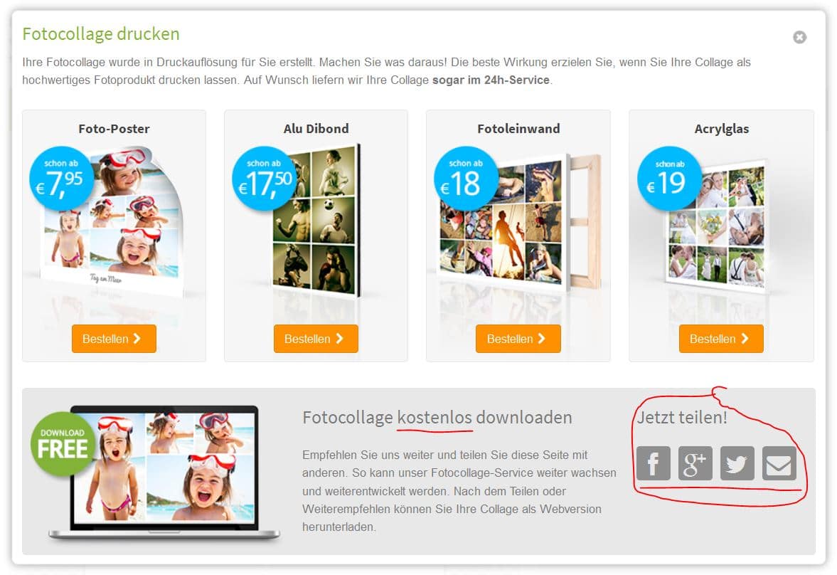 Online Fotocollage erstellen: 5 Minuten