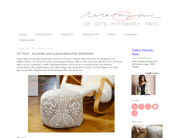 I wear my own! DIY Blog