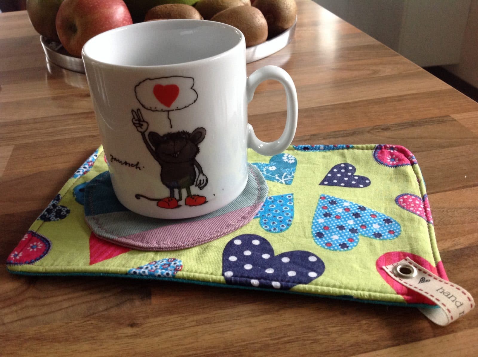 Mein erstes Mug Rug selbstgenäht