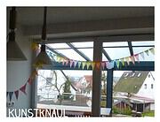 Aquarell – Wimpelkette aus Teebeuteln