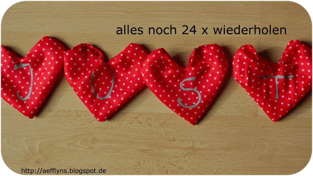 Von HERZEN – die gefüllte Wimpelkette ♥