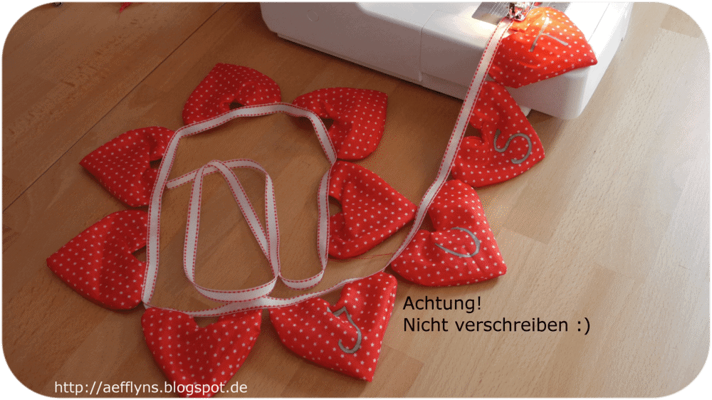 Von HERZEN – die gefüllte Wimpelkette ♥