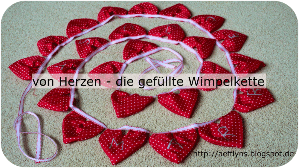 Von HERZEN – die gefüllte Wimpelkette ♥