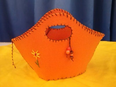 Filzhandtasche