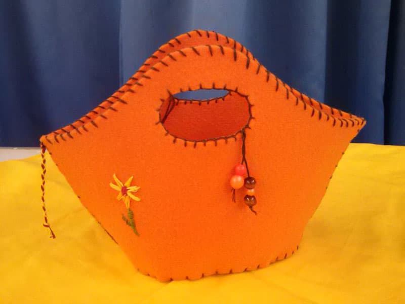 Filzhandtasche