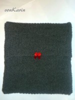 Herziges Kissen – gestrickt & gehäkelt