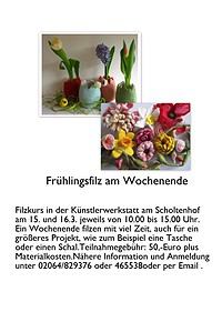 Frühlingsfilz in der Künstlerwerkstatt