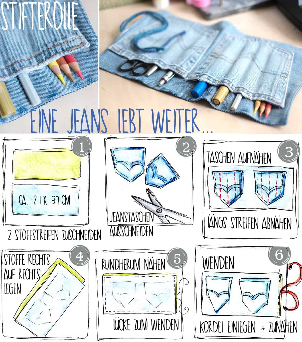 [diy] alte Jeans = Stifterolle