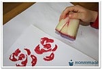 Sellerie-Blumen und Apfel-Falter