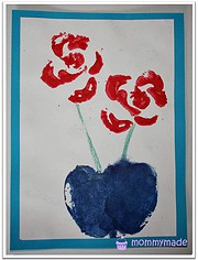 Sellerie-Blumen und Apfel-Falter