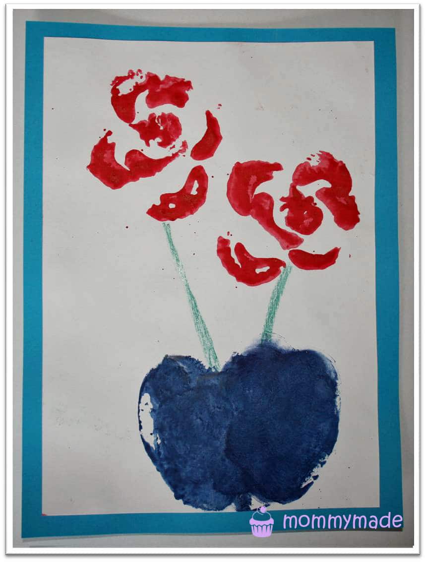 Sellerie-Blumen und Apfel-Falter