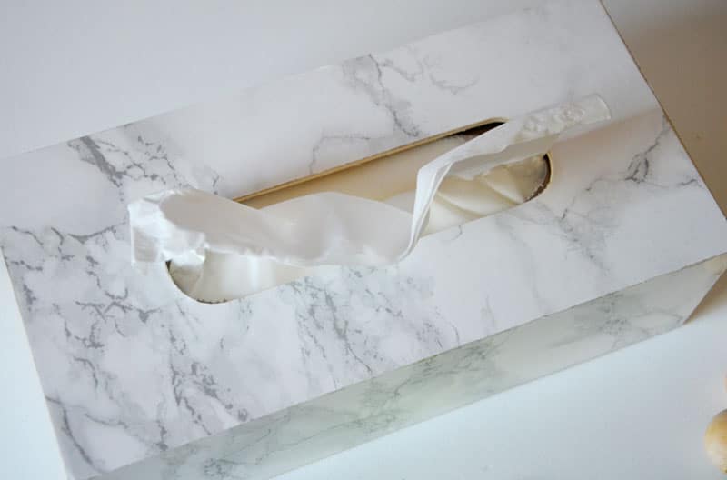 DIY Tempobox im Marmor Look