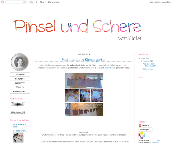 Pinsel und Schere