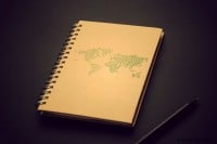 Weltkarten-Notizbuch