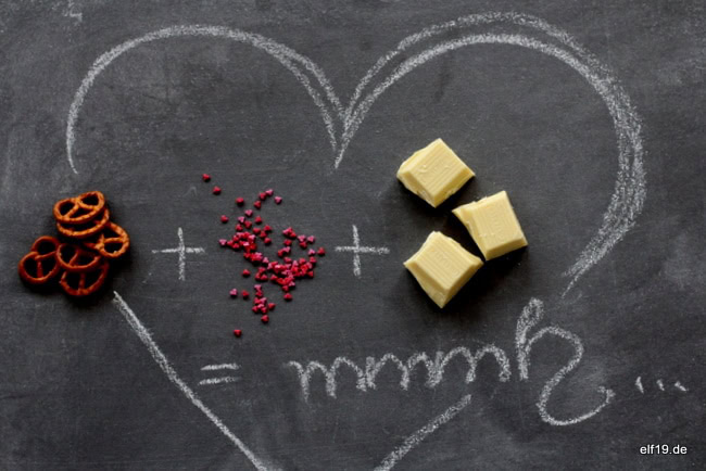 Süße Salzbrezeln zum Valentinstag oder Kindergeburtstag