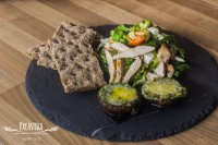 Scharfer Papaya Rucola Salat