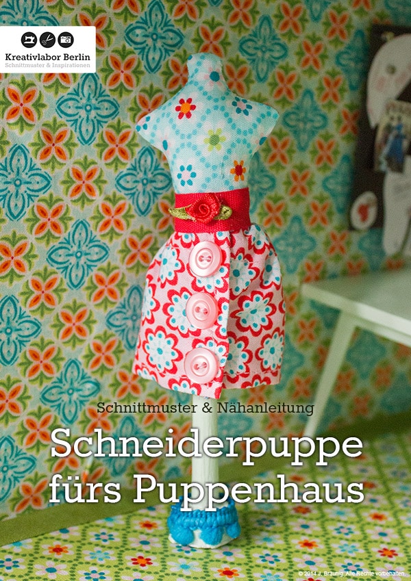 Mini-Schneiderpuppe für das Puppenhaus