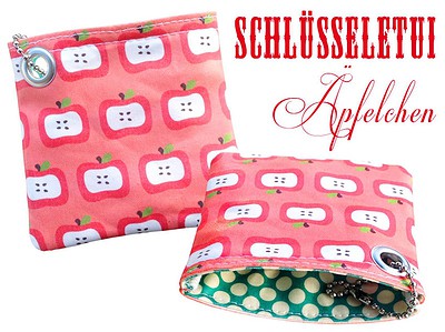 SCHLÜSSELETUI APFEL & PUNKTE SHABBY CHIC