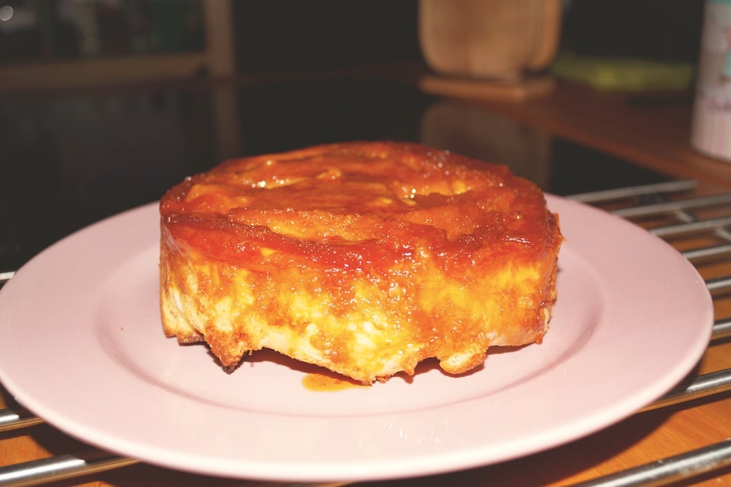 Brotpudding mit gesalzenem Karamell