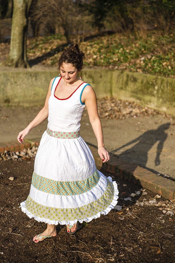 Sommerkleid mit Stufenrock