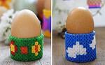 DIY Eierbecher aus Bügelperlen basteln