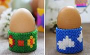 DIY Eierbecher aus Bügelperlen basteln