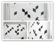 Chevron Wandbild aus Papier und Tusche