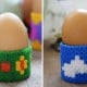 DIY Eierbecher aus Bügelperlen basteln