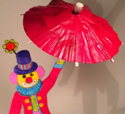 Cake Topper - Lustiger Clown auf dem Hochseil