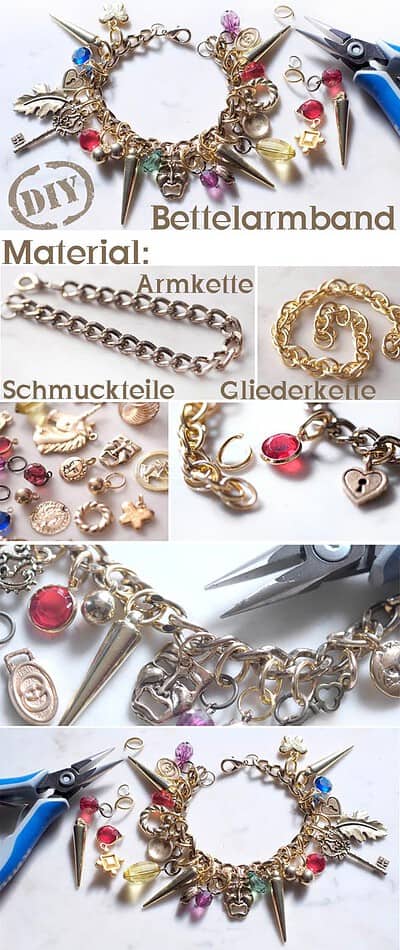 [diy] Bettelarmband aus altem Modeschmuck