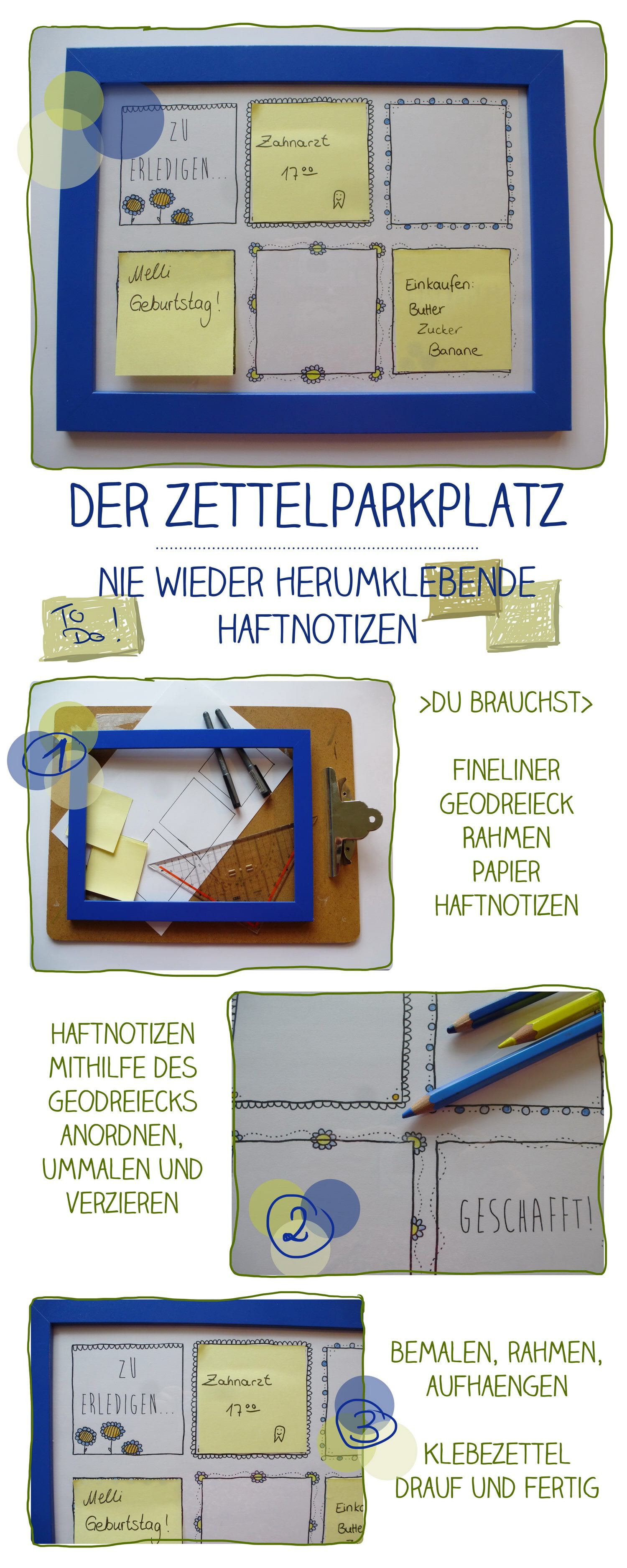 Klebezettel Parkplatz