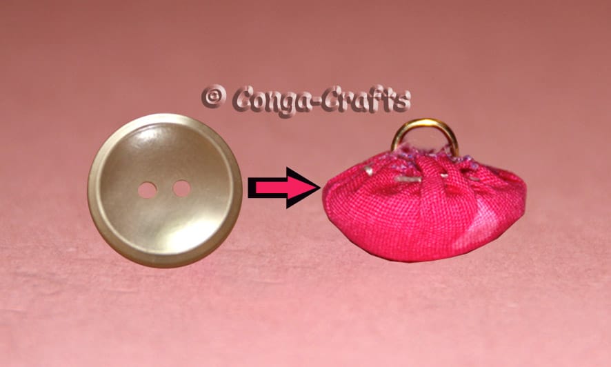 DIY Knopf mit Loch in Knopf mit Öse