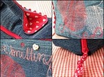 Wollköfferchen aus Jeans