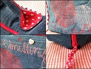 Wollköfferchen aus Jeans