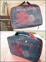 Wollköfferchen aus Jeans