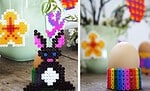 DIY Eierbecher aus Bügelperlen basteln