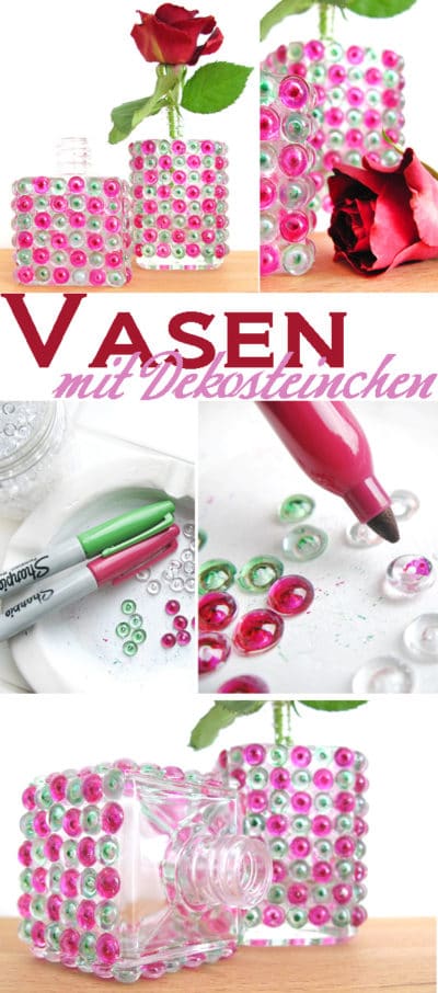 [diy] Vasen mit Dekosteinchen