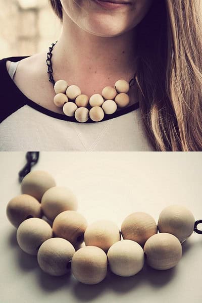 DIY Statement Kette aus Holz