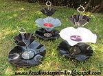Etagere aus Schallplatten