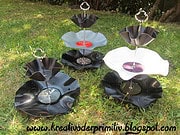 Etagere aus Schallplatten