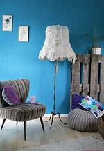 Lampenschirm aus Häkeldeckchen