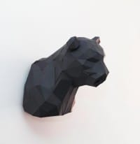 DIY: 3D Origami Panther im Trophäenlook [Freebie]