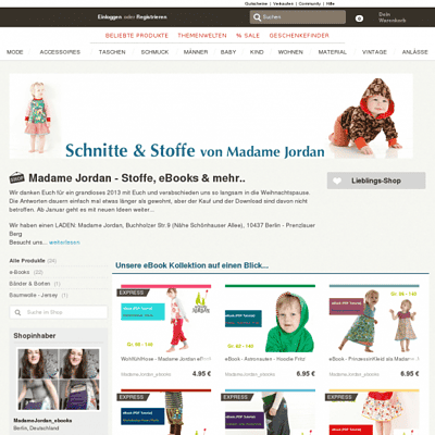Madame Jordan eBooks & Stoffe