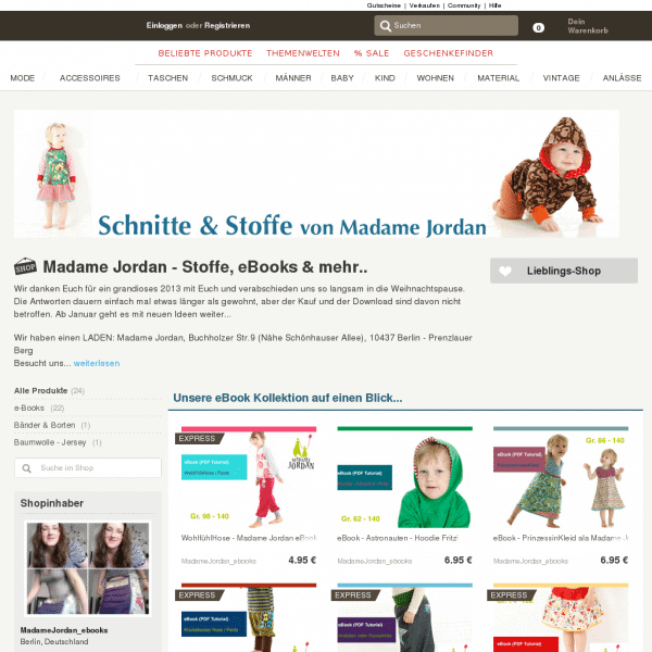 Madame Jordan eBooks & Stoffe