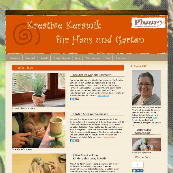 Keramik-Fleury – kreativ mit Ton