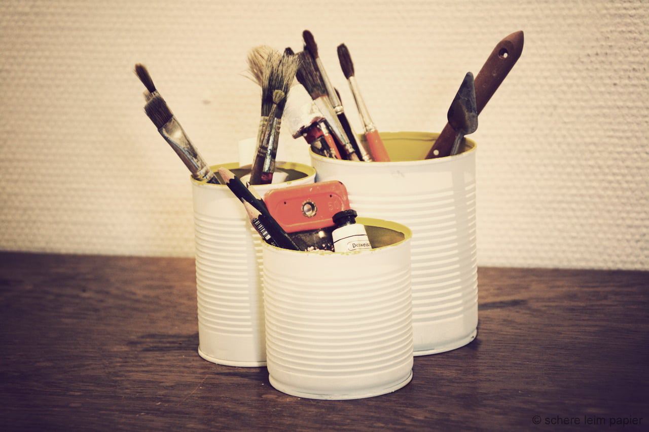 buntes Dosen-Recycling