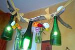 Frühlingslampe mit echten Blümchen