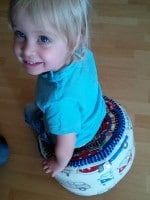 SITZKISSEN TUTORIAL aus JERSEYRESTEN und WACHSTUCH